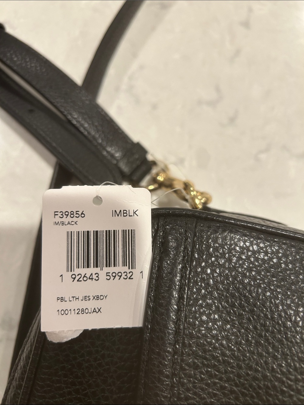 Coach Black Pebbled Leather Crossbody with Gold-Tone Hardware NWT - Picture 10 of 10